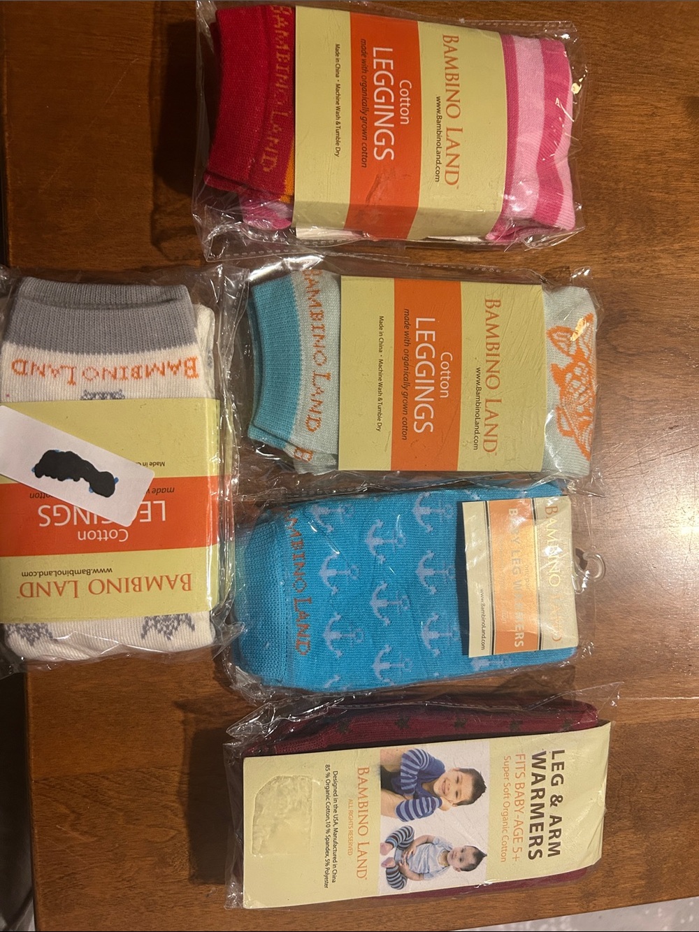 Kids Cotton Leggings & Socks - Blue, Pink, Gray, Turquoise
